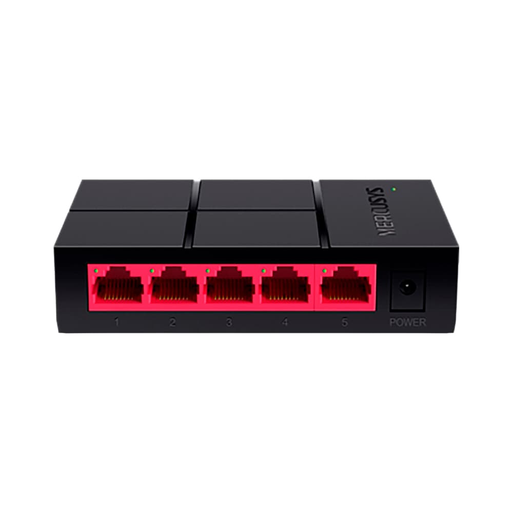 Hub Switch Mercusys MS105G 5 Portas Preto