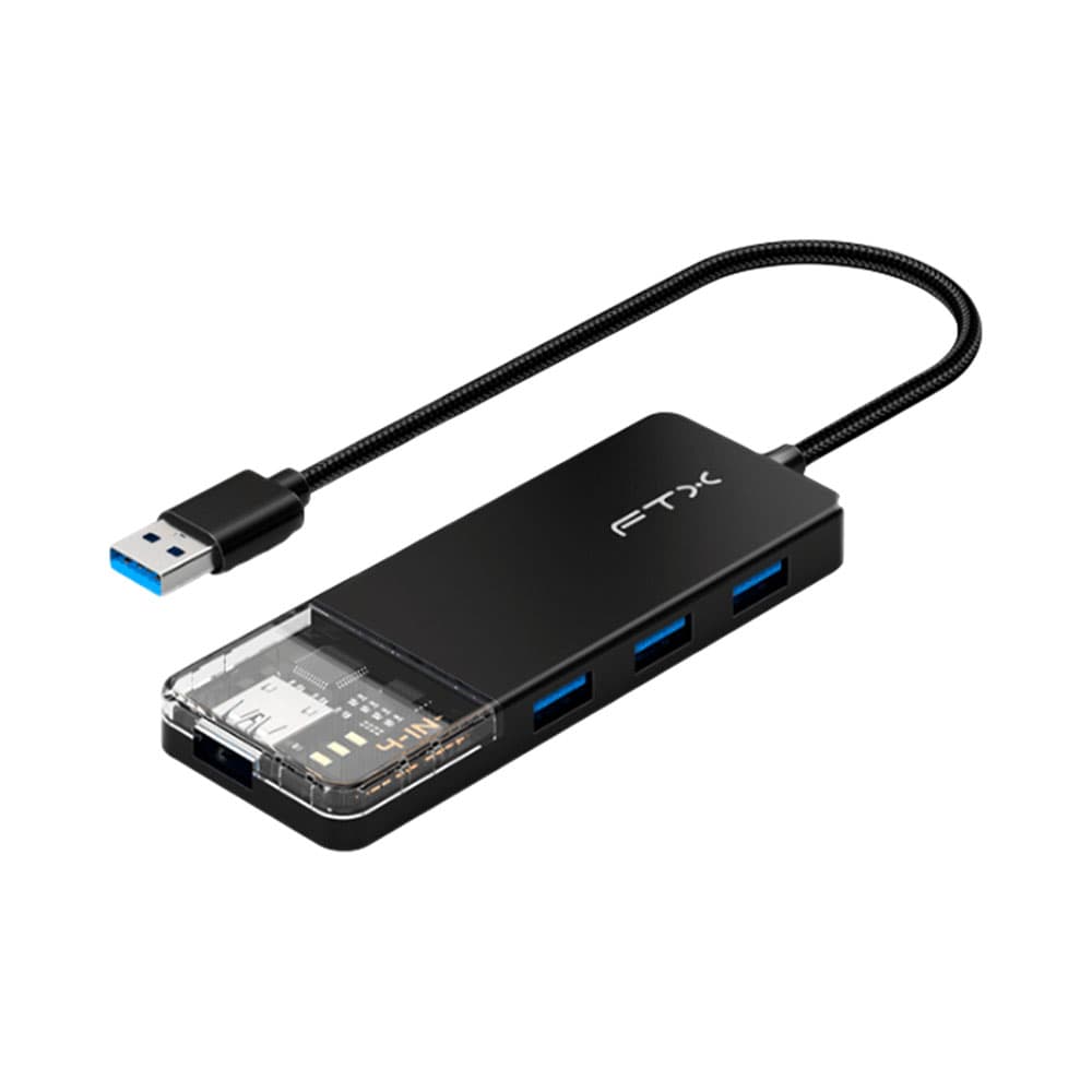 Hub USB 3.0 de 4 Portas Ftx Ftx-Hubt1-Pb
