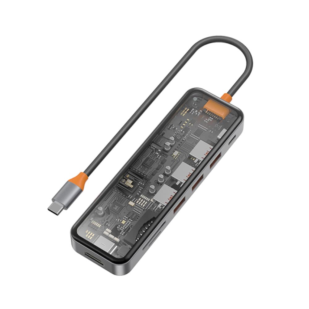 Hub USB-C 7 Em 1 Wiwu Cb007 Cyber Cinza