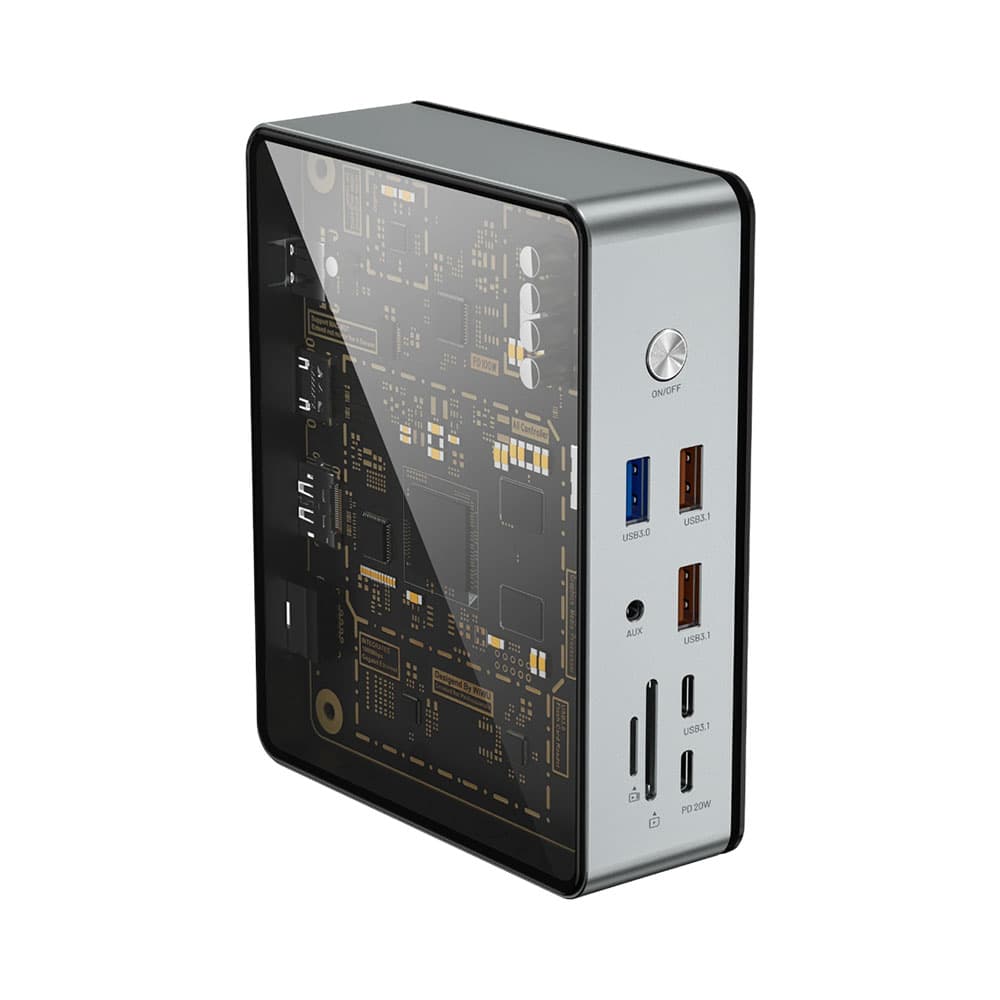 Hub USB-C 16 Em 1 Wiwu Matrix Wi1601 Space Gray