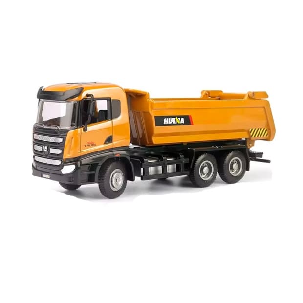 Caminhão Basculante Profissional Huina Miniatura 1/50 Metal 1718