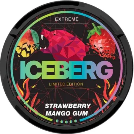 Vape/Pod Iceberg Pouches Strawberry Mango Gum 16GR Extreme Limited Edition