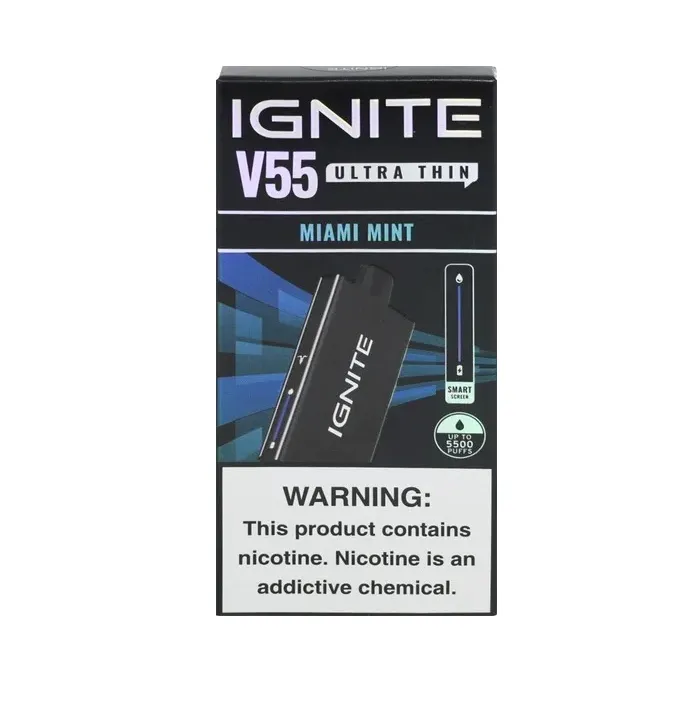 Vaper Desechable Ignite V55 5500 Puffs Black Miami Mint