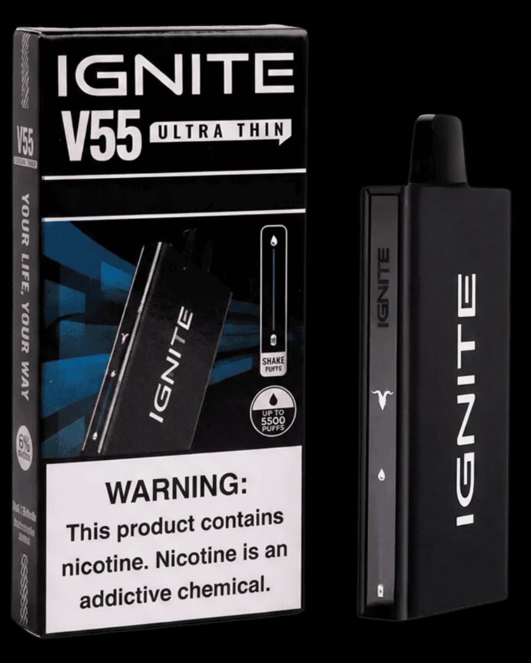 Ignite Vaper Desechable V55 5500PUFFS Black Strawberry Watermelon