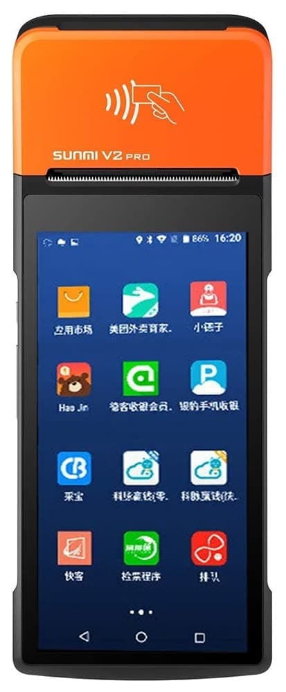 Impressora e Coletor de Dados Sunmi P2 Pro (T-6920) 2GB/16GB Preto/Laranja