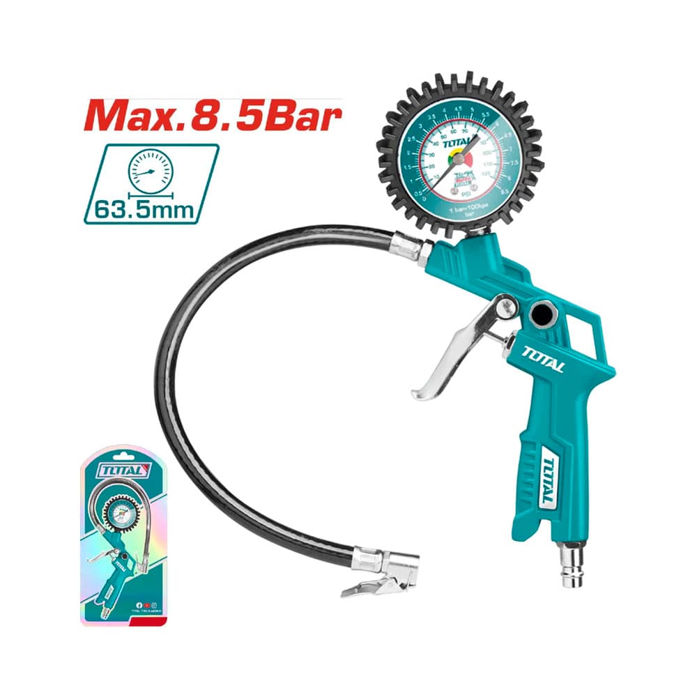 Inflador com Manômetro Total Tat11601 120PSI