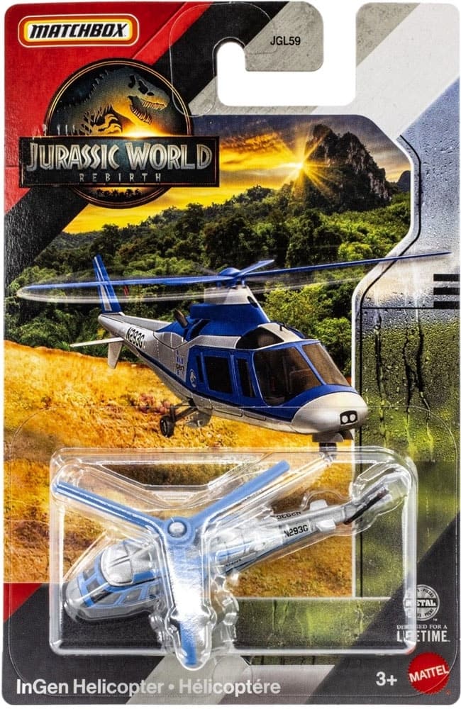 Helicóptero InGen Matchbox Jurassic World Mattel