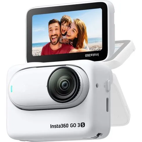 Câmera de Ação Insta360 GO3S Stand Edition 128GB Branco Ártico