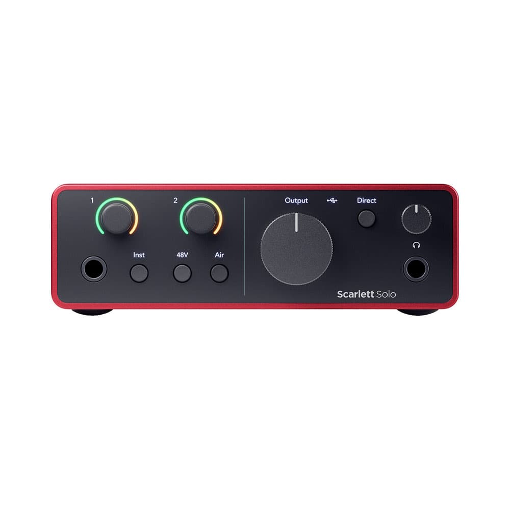 Interface de Áudio Focusrite Scarlett Solo 4ª Geração Vermelha