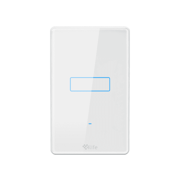 Interruptor Inteligente 4Life Smart Light Switch 1 Tecla Touch Branco Tuya Smart Life Amazon Alexa Google Assistant 100-240V 50-60Hz