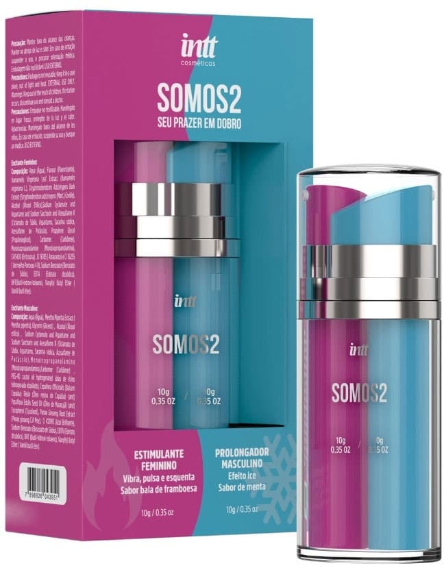 Estimulante Feminino Intt Somos2 10G + Prolongador Masculino Intt Somos2 10G