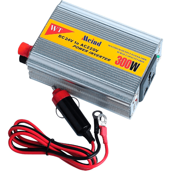 Inversor de Voltagem para Carro Meind 300W 24V para 220V ~ 50Hz