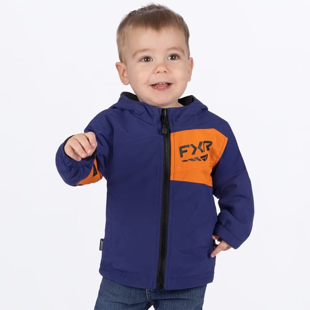 Jaqueta Infantil Fxr Toddler Ascend Reversible - Deep Cobalt/Jaffa Orange