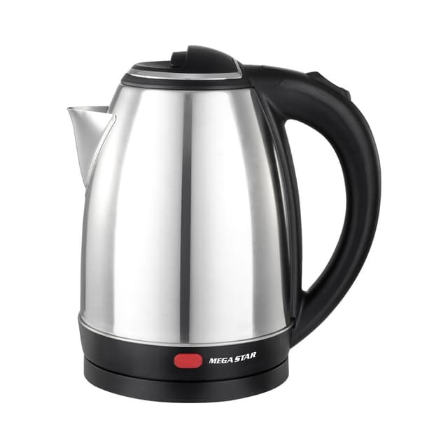 Chaleira Elétrica Mega Star Tm9506 1.8L 1500W 220V Prata - Preto
