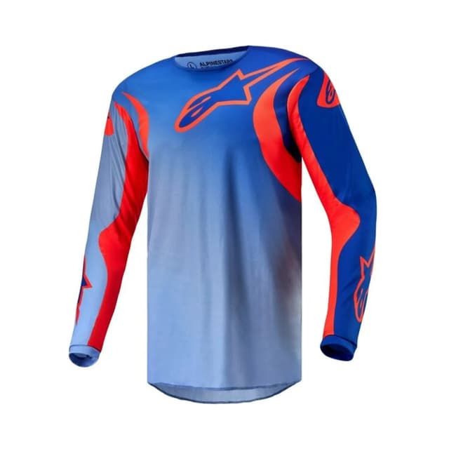 Jersey Alpinestars 2024 Fluid Lucent - Blue Ram/Hot Orange