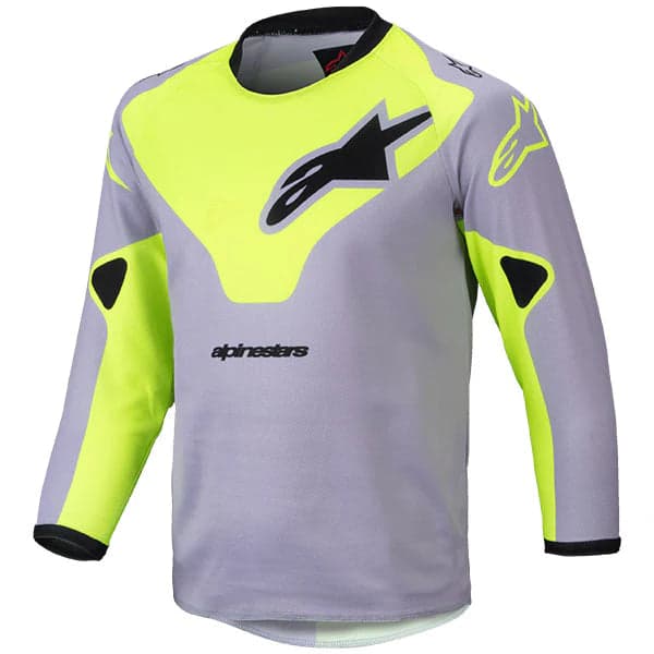 Camiseta Alpinestars Veil Racer Kids Juvenil - Cinza/Amarelo P / Xs