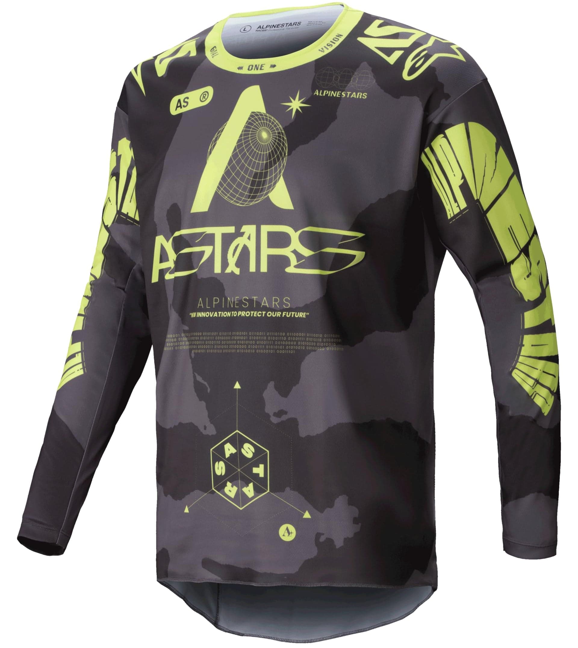 Jersey Alpinestars Racer Hollow Dk Camo/Ylw F/M