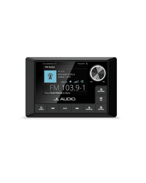 Rádio Estéreo Marítimo Jl Audio MediaMaster Mm105 com Bluetooth, AM/FM, USB, Nmea 2000 e Controle de 4 Zonas