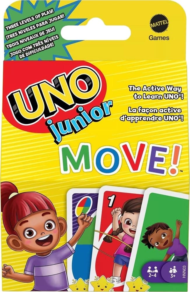 Jogo de Cartas Uno Junior Move Flex Mattel Hnn03
