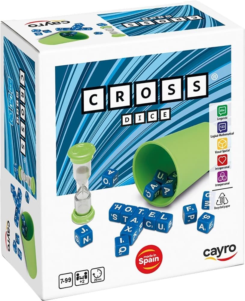 Jogo de Dados com Letras Cayro 210 Cross Dice