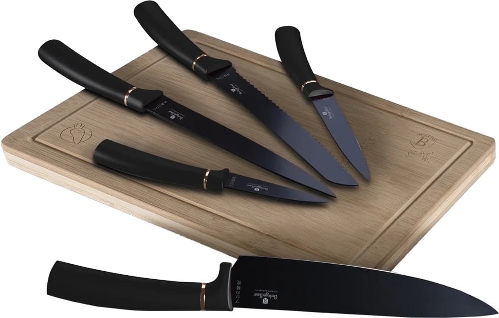 Jogo de Facas Berlinger Haus com Tábua de Corte de Bambu - Bh-2550AN (6 Peças)
