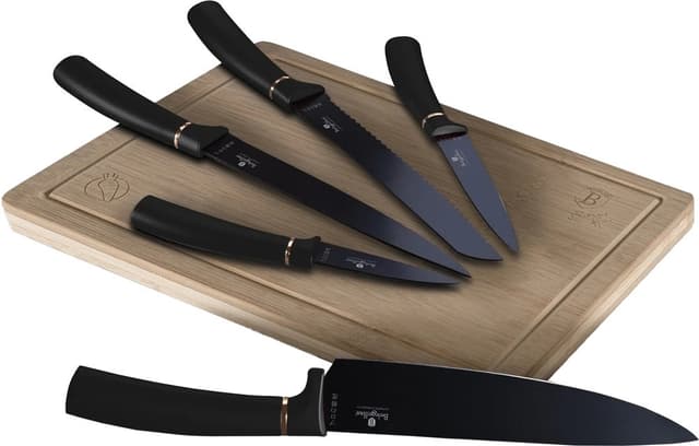 Jogo de Facas Berlinger Haus com Tábua de Corte de Bambu - Bh-2550AN (6 Peças)