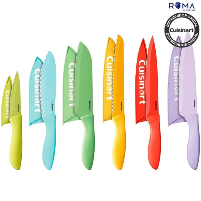 Jogo de Facas Cuisinart Advantage C55-12PCER1C Cerâmica Colorido - 12 Peças
