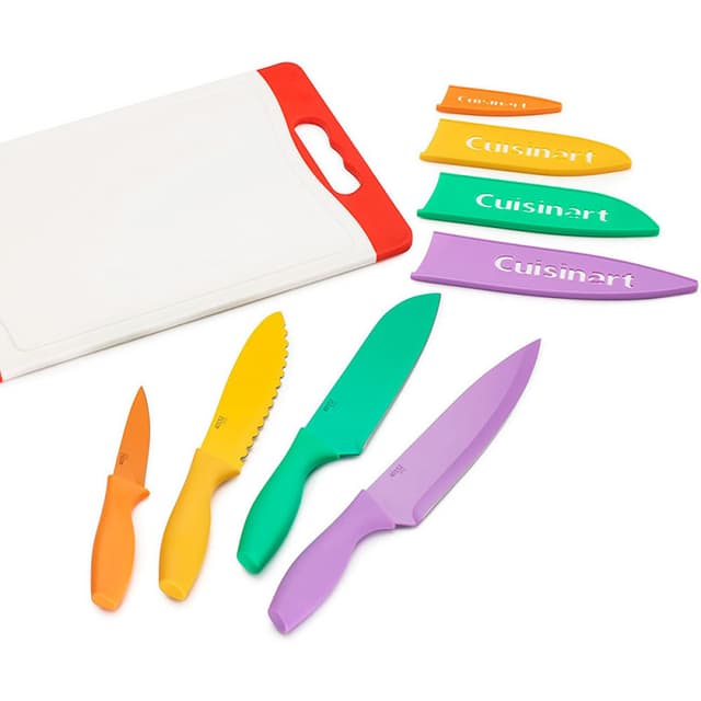 Jogo de Facas e Tábua Cuisinart C55CB-9PR Colorido — 9 Peças