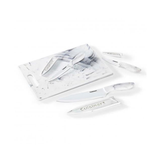Jogo de Facas e Tábua de Corte Cuisinart C55CB-7MB 7 Peças Branco