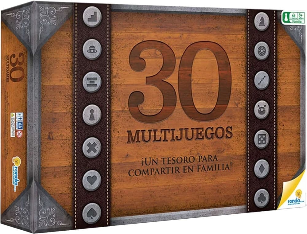 Jogo de Tabuleiro Multigames 30 Jogos Ronda