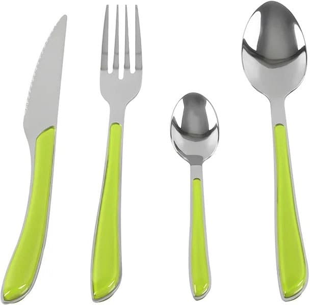 Jogo de Talheres Doral Colorful Verde (24 Peças)