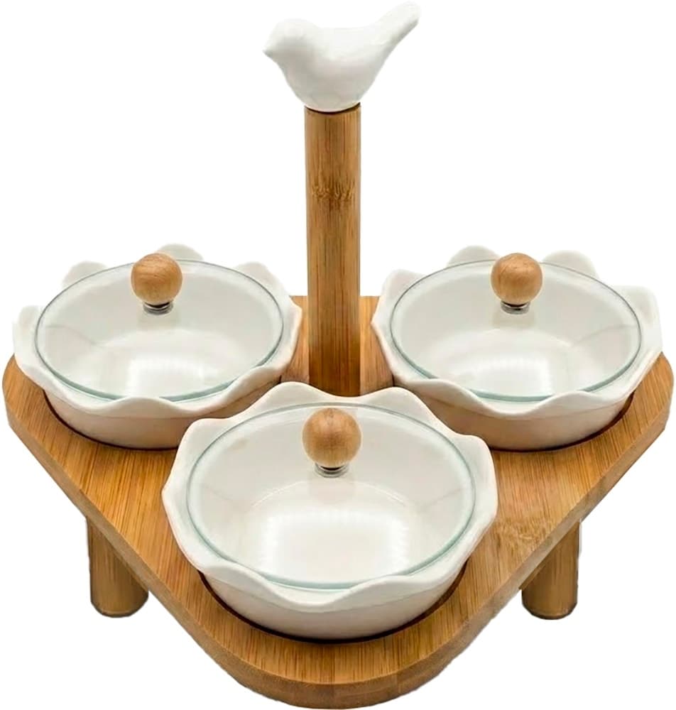Jogo de Tigela e Base de Bambu Ga824-4Ak730 - (3Pcs)