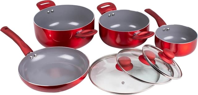 Jogo de Utensílios de Cozinha Doral Kitchen Montecarlo - Vermelho (7 Pçs)