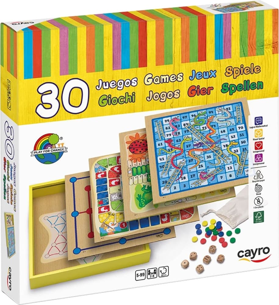 Jogos de Mesa Madeira 30 Em 1 Cayro 830