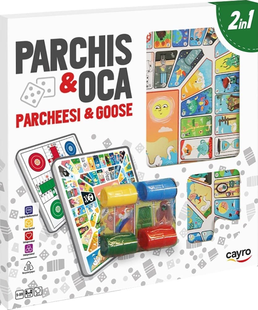 Jogos Parchis e Oca 2 Em 1 Cayro