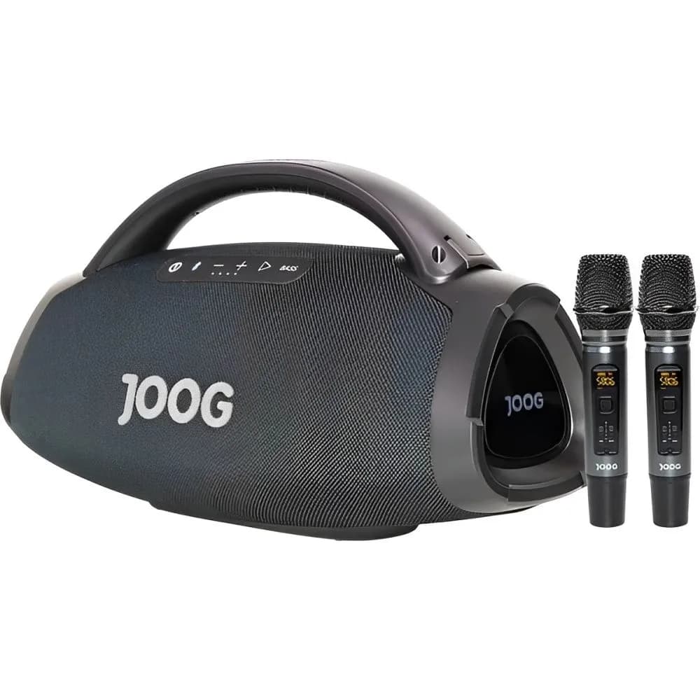 Caixa de Som Joog One Hifi Jof-01 X2 Microfone 9000mAh 200W Preto