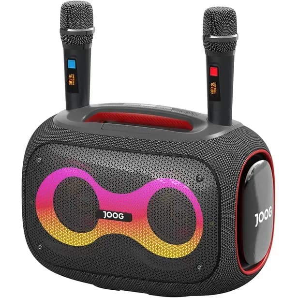 Caixa de Som Joog Pair 1000 130W 2X Microfone/Tripé