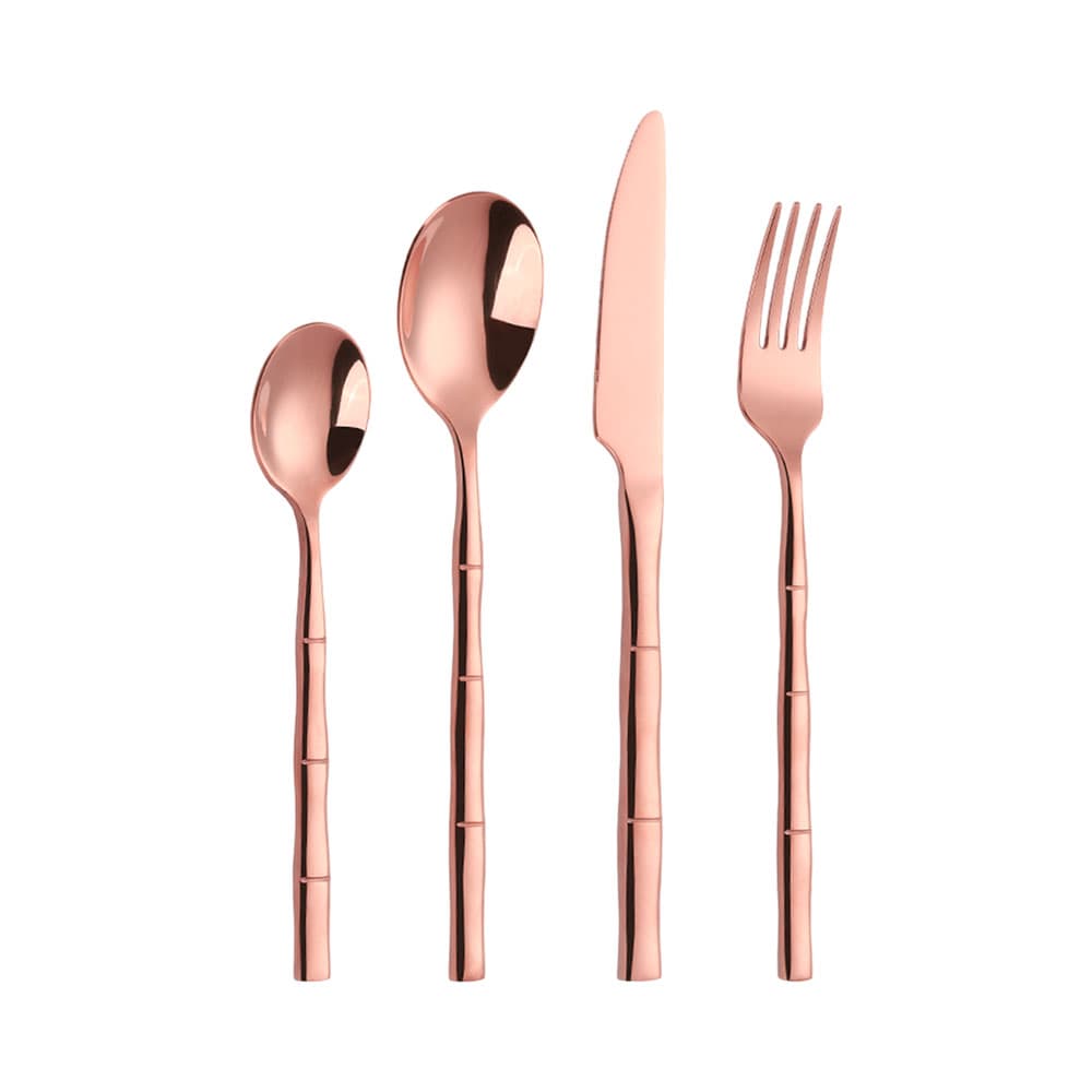 Jogo de Talheres Concepts Ouro Rosa 4 Peças