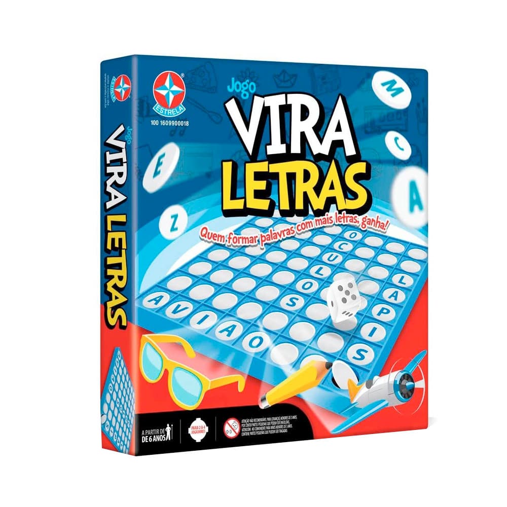 Jogo de Mesa Vira Letras Estrela