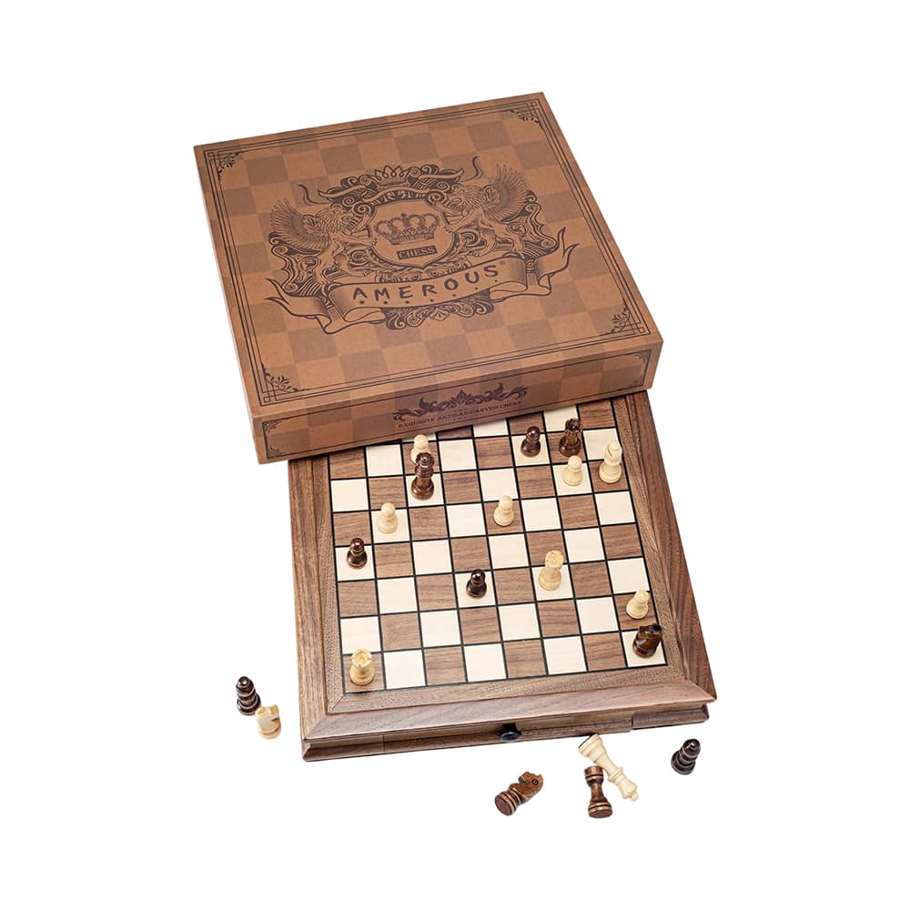 Jogo de Xadrez Amerous Chess Ppz de Madeira