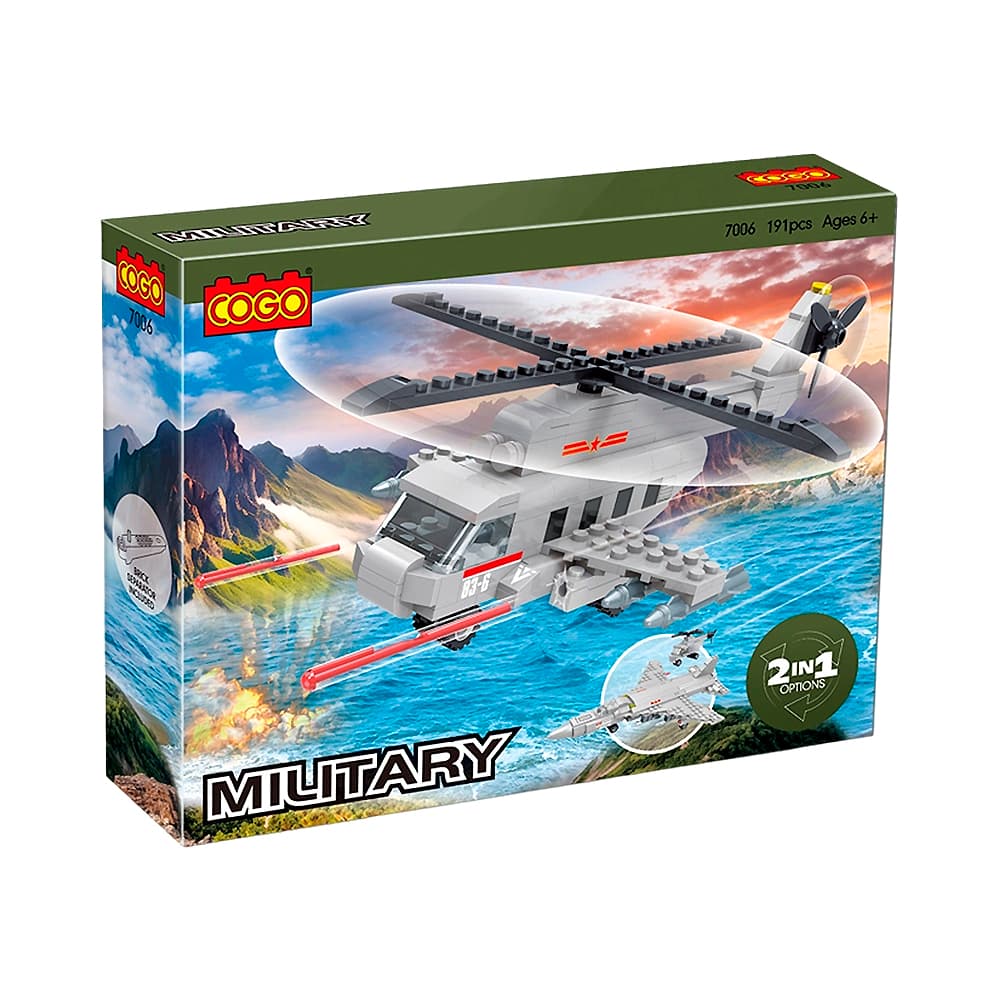Bloco de Montar Cogo Military 2 Em 1 7006 191 Peças