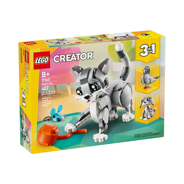 Brinquedo de Construção Lego Creator Gato Divertido 3 Em 1 31163 407 Peças