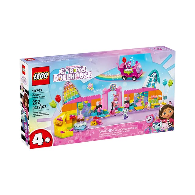 Brinquedo de Construção Lego DreamWorks Gabby's Dollhouse Gabby's Party Room 10797 252 Peças