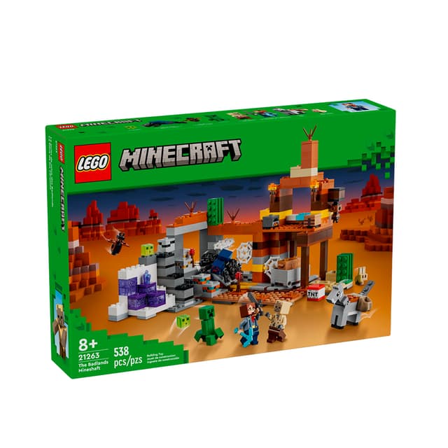 Bloco de Montar Lego Minecraft The Badlands Mineshaft 21263 538 Peças