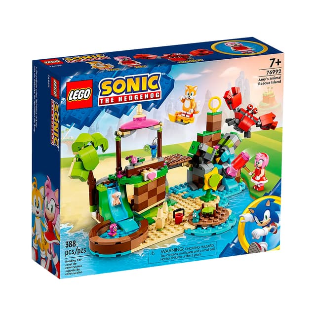 Brinquedo de Construção Lego Sonic The Hedgehog Amy's Animal Rescue Island 76992 388 Peças