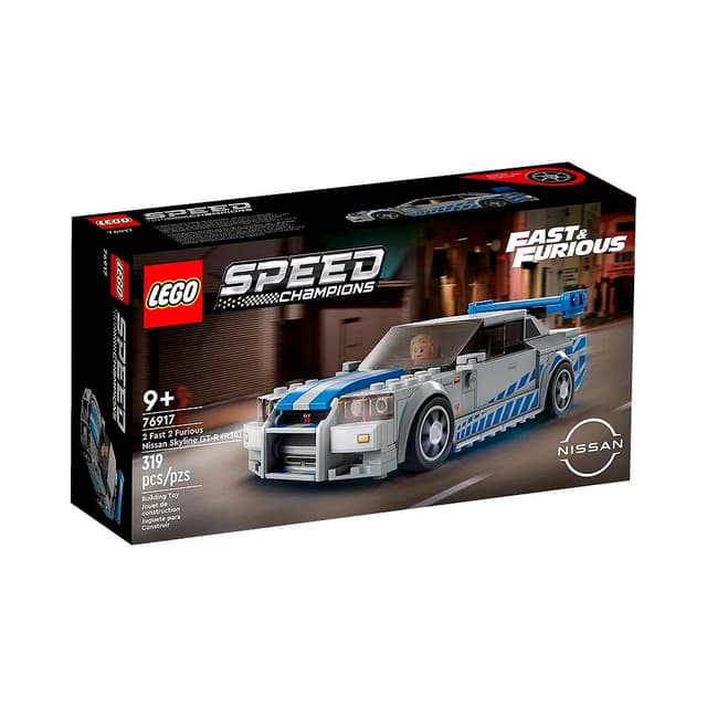 Bloco de Montar Lego Speed Champions 2 Fast 2 Furious Nissan Skyline Gt-R (R34) 76917 319 Peças