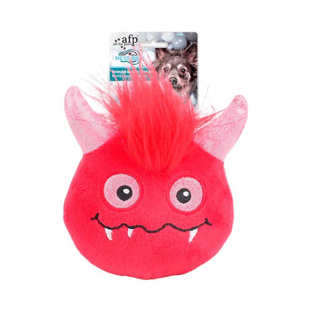 Brinquedo para Pet Afp Pelúcia Reversível Monstro/Beisebol 13 Cm Multicolor
