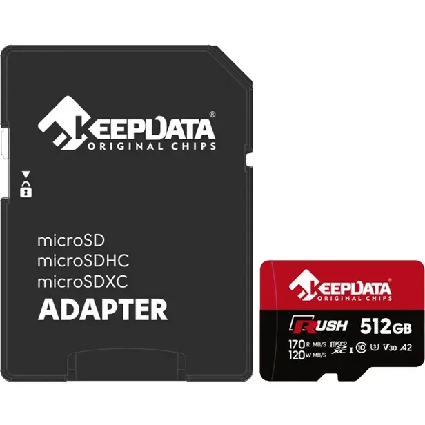 Memória Micro Sd Keepdata Rush KDMSDCV3A2/512 512GB