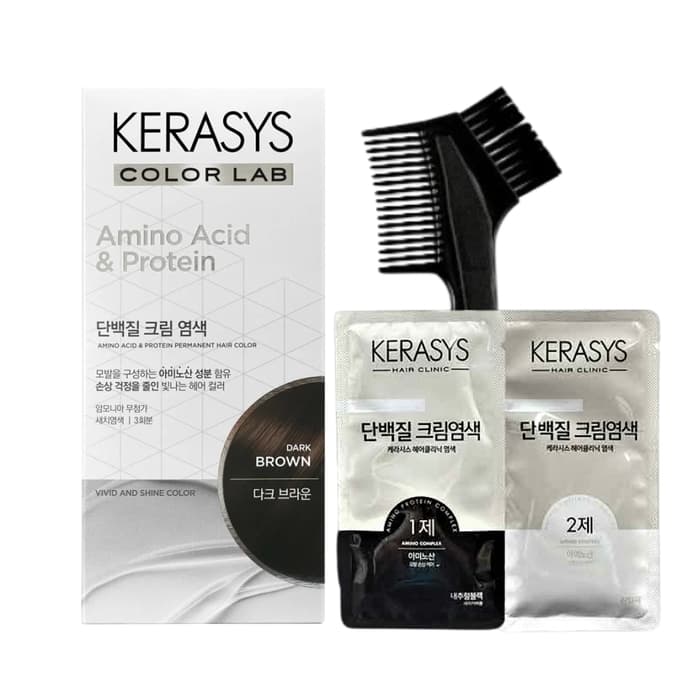 Coloração Em Creme Kerasys Amino Acid & Protein Marrom Escuro 20GR