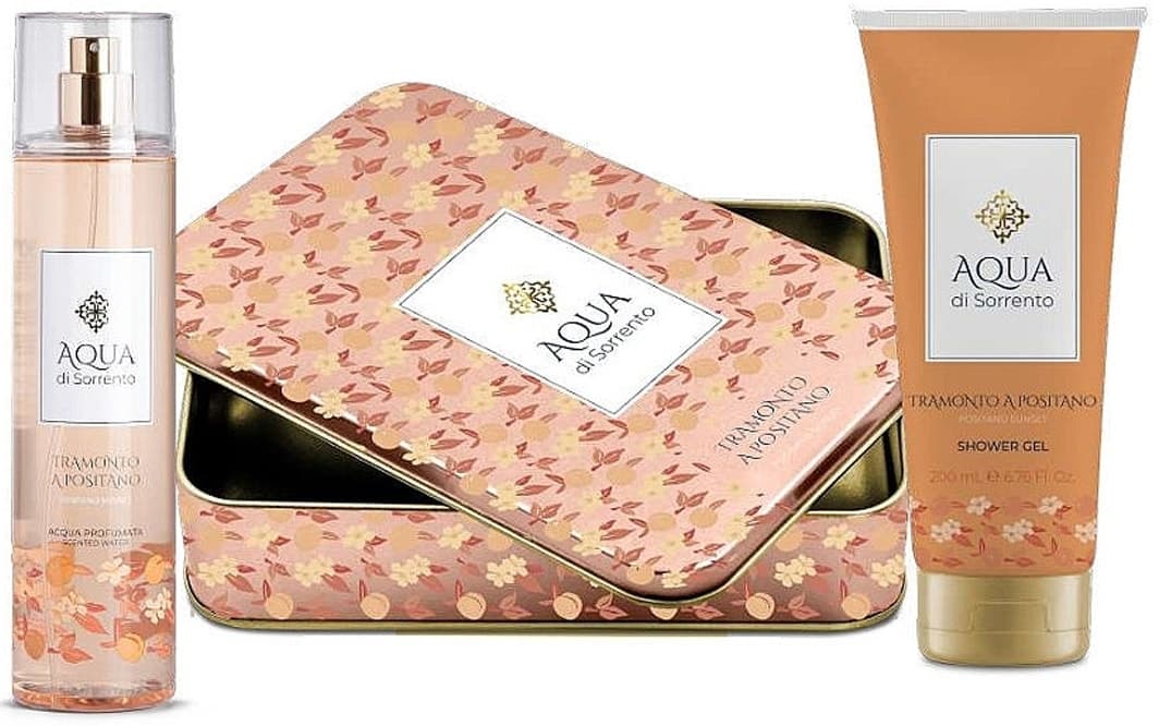 Kit Body Mist Aqua Di Sorrento Tramonto A Positano 245mL + Gel de Banho 200mL